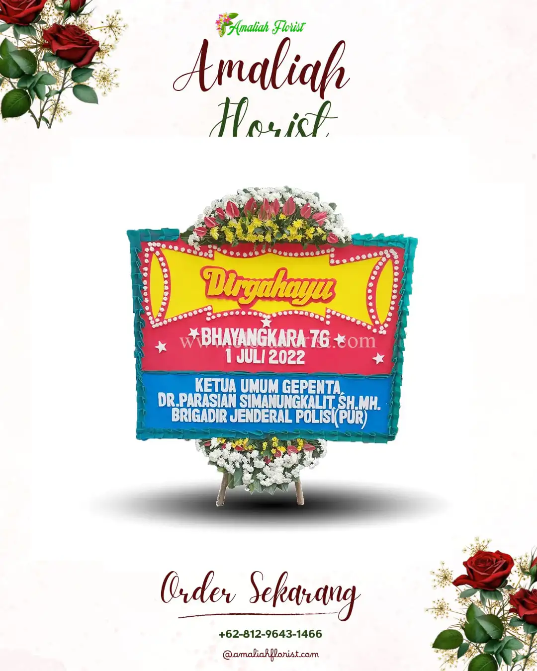 Papan Bunga HUT Ulang Tahun Mane